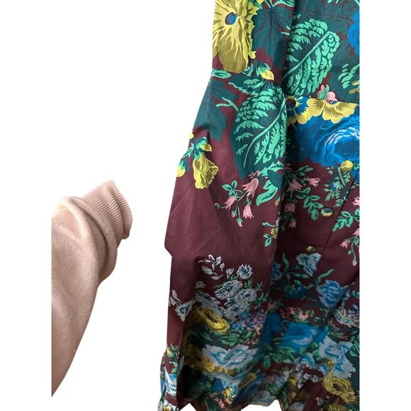 Tuckernuck Alice Midi Dress Merlot Sharp Floral Size XS Brand New - Picture 10 of 13